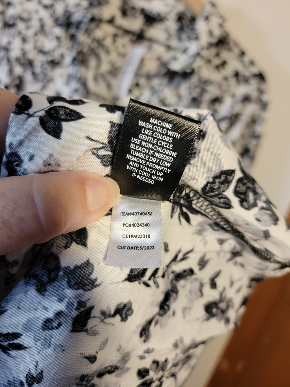 Torrid Poplin Mini Shirt Dress Ditzy Floral Black & White Sz 2X NWT - Picture 10 of 16